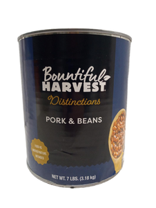 lot 341 image: Bountiful Harvest Distinctions Pork & Beans - 7 lbs Can Best By Oct. 01 2027.