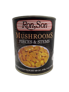 lot 346 image: Ron Son Mushrooms Pieces & Stems - 68 oz Commercial Can - Best By Sept. 2029