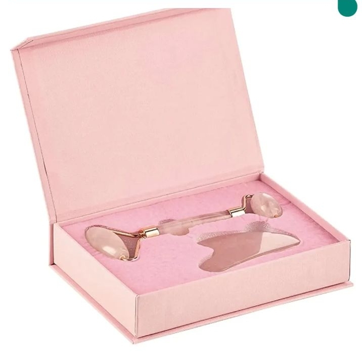 lot 317 image: Face Roller Skin Care - Jade Roller Gua Sha Set, Rose Quartz Face Roller  Ultimate Facial Skin Care Products & Beauty Products Tools  Jade Facial Roller for Face and Eye Massager
