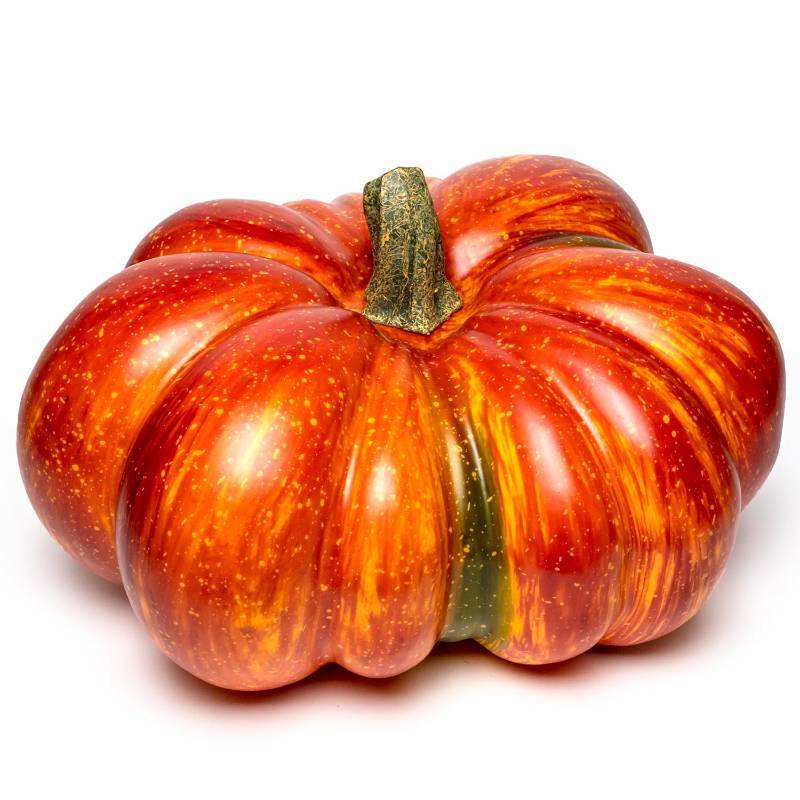 lot 3280 image: Large Artificial Pumpkin, 12.6inch Hand-Made Fake Pumpkin