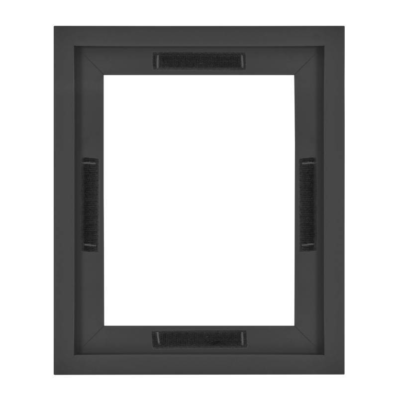 lot 463 image: Canvas Float Frames 8x10 Frame, Black Frame for Finished Canvases and Protective Plexiglass Vertical & Horizontal Wall Hanging Frame with Adhesive for Canvas Paintings (1-Pack)