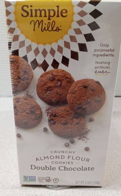 lot 184 image: Simple Mills Double Chocolate Almond Flour Cookies - Best by 01192026