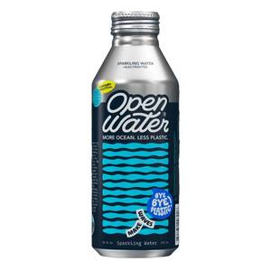 lot 745 image: Open Water Sparkling 16oz bottles - Sustainable Aluminum Bottled Sparkling Water With Electrolytes - 7.0 pH Balanced BPA-Free Ultra-Purified Water (24 Pack) Exp. Nov.2026.