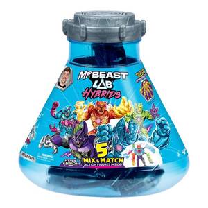 MrBeast Lab Hybrids Action Figure Mega Pack - Hyper Fusion Series. Five Mix & Match Action Figures Inside