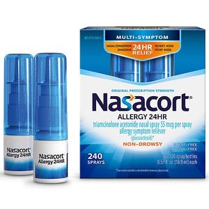 lot 751 image: Nasacort Allergy Relief Spray - Triamcinolone Acetonide - 1.14 fl oz (240 Sprays) Exp. 012028