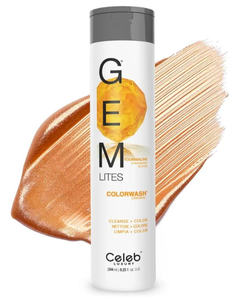 lot 778 image: Celeb Luxury Gem Lites Colorwash, Professional Semi-Permanent Hair Color Depositing Shampoo, Strawberry Blonde, 8.25 Fl Oz