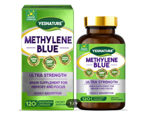 lot 792 image: Yesnature Methylene Blue Brain Supplement 120 Capsules - Exp 04212028