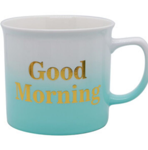 lot 815 image: 2-PACK Good Morning Gold Ombre Coffee Mug