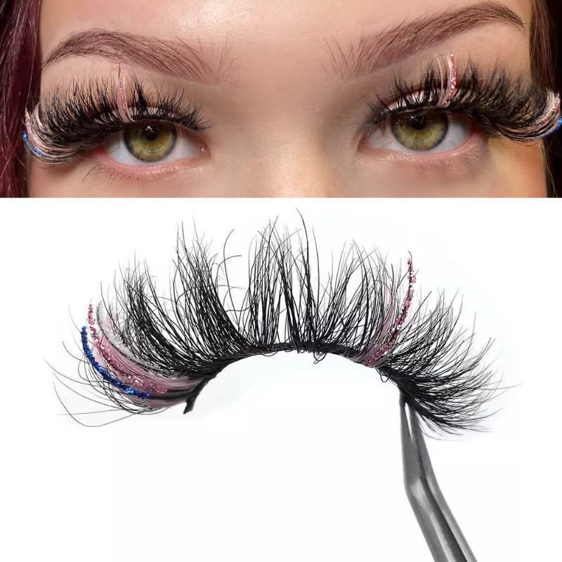 lot 532 image: DOLLSTHETIC� - Original Doll  Glitter eyelashes, Thicker and fuller, comfortable lash band, TikTok Viral, 60 Wears Reusable Faux Mink Lashes, 25mm - 1 Pair