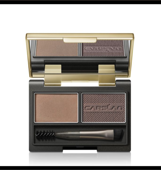 lot 576 image: CARSLAN Double Effect Eyebrow Powder, 3g0.1Oz (Light Brown & Dark Brown)