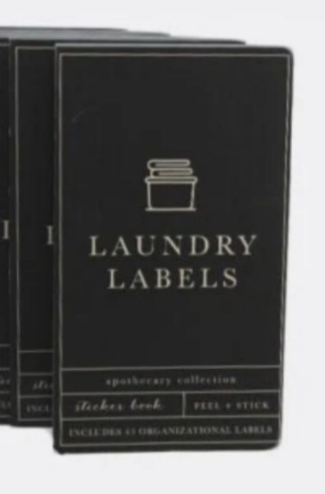 lot 638 image: Laundry Labels Apothecary Collection Sticker Book Peel and Stick 43 Labels (2 Pack)