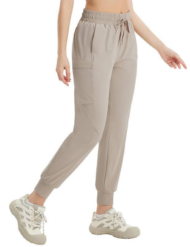 lot 119 image: Joggers for Women Hiking Pants with Pockets Lightweight Cargo, Quick Dry- Khaki- Size XS