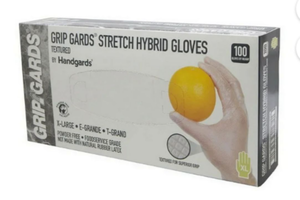 lot 826 image: Grip Gards Gloves Clear Stretch Extra Large, 100 count (Size Medium)