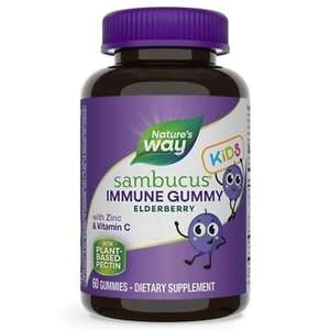 lot 841 image: Natures Way Sambucus Immune Gummies for Kids with Elderberry Vitamin C and Zinc - 60ct (Exp 062027)