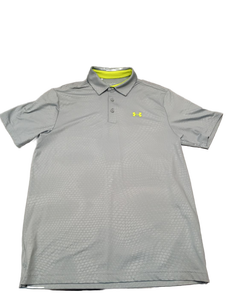 lot 843 image: Under Armour Heat Gear Golf Polo Shirt (Size Medium)