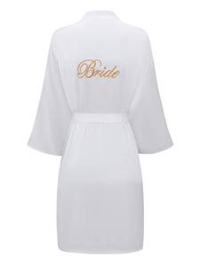 lot 848 image: Bridal Robes for Plus Size Bride, Kimono Robe for Wedding Day, Bride Tribe Robes (Plus Size XXL)