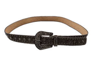 lot 892 image: Studded Leather Western Belt with Ornate Buckle (Size LXL)