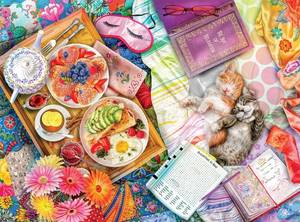lot 922 image: Buffalo Games - Aimee Stewart - Breakfast in Bed - 1000 Piece Jigsaw Puzzle For Adults - Challenging Puzzle Perfect for Game Nights - Colorful Puzzles Precision-Cut Pieces, Beautiful Artwork