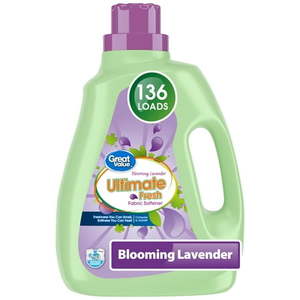 lot 928 image: Great Value Ultimate Fresh Fabric Softener  Blooming Lavender  100 FL OZ  136 Loads
