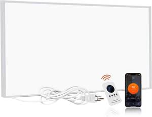 lot 231216 image: Retails for $142 Infrared Heater Panel 800W Wall Mounted Space Heat Panel Heater for Indoor Use, 100% Flame Retardant Material, SafeNoise-FreeFast Heating, Slim Design for Bedroom, Bathroom, Office