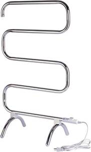 lot 431070 image: Retails for $144 Warmrails Classic Towel Warmer - Free-Standing or Wall Mounted Towel Warmer Rack for Drying Towels and Garments - 37.5-Inch Chrome Finish Frame with 4 Bars - Model HCC