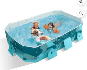 lot 16961 image: Portable Cardboard Swimming Pool - Happy Pool - Retail $59