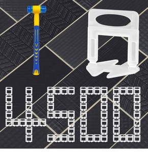 lot 16967 image: 4500 Pcs Tile Leveling System Clips 132 (1.0mm) for Ceramic Tile and Stone Installation - DIY Tile Leveler Spacers Kit for Perfect Alignment(4500, 132) - Retail $68