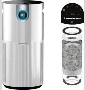 lot 17019 image: SHARK UA205 Nanoseal HEPA Air Purifier MAX with Clean Sense, Covers 1350 Sq Ft, XL Room, Captures 99.98% of Dust & Allergens, White (Renewed) - Retail $89