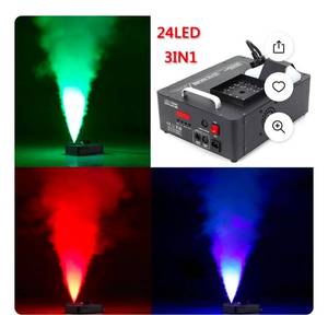 lot 17022 image: 1500W Smoke Fog LED RGB DMX Vertical Spray Stage Light Fogger Effects Machine - Retail $108