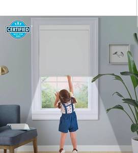 lot 17023 image: Persilux Blackout Roller Blinds for Indoor Windows, Cordless Roller Shades with Valance, Thermal Insulated Fabric Window Shades & Blinds, UV Protection Shades for Home and Bedroom (White,35.5Wx64H) - Retail $55