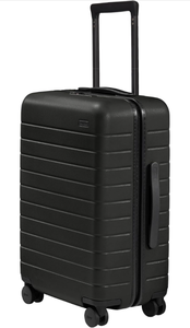 lot 17050 image: Away Bigger Carry-On Luggage, Lightweight Hardside Large Suitcase with Spinner Wheels, TSA Lock, Airline Approved, Jet Black - Retail $295