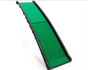 lot 17093 image: Pawstep 50894 Pet Ramp With Poly Grass - Folding, Portable Dog Ramp - Retail $143