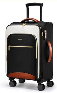 lot 17100 image: LOVEVOOK Carry On Luggage 22x14x9 Airline Approved, 20 Inch Softside Suitcases with Wheels, Lightweight Spinner Carry on Suitcase with TSA Lock, Water-Resistant Large Capacity Luggage for Travel - Retail $99