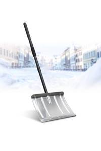 lot 17103 image: Snow Shovel for Driveway, Heavy Duty Aluminum Snow Removal Shovel - 67 Long Handle Ergonomic Metal Snow Push Shovel, Portable for Car Trunk Home Garage Backyard Walkway Parking - Retail $0