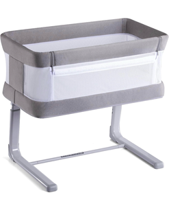 lot 17134 image: Electric Baby Bassinet for Newborns �� 3-Speed Auto Rocking, 5 Melodies  3 White Noise, Breathable Mesh, Side Drop for Bedside Sleeping, Adjustable Height, Tool-Free Assembly, Co-Sleeper Beige, see pics - Retail $249