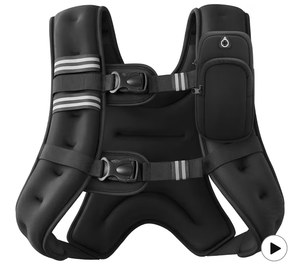 lot 17135 image: ZELUS Weighted Vest, 20lb Weight Vest with Reflective Stripe for Workout, Strength Training, Running, Fitness, Muscle Building, Weight Loss, Weightlifting - Retail $79