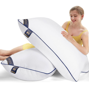 lot 17137 image: MZOIMZO Supportive Firm Bed Pillows for Sleeping- King Size, Set of 2, Cooling Hotel Quality with Premium Soft Down Alternative Fill for Back, Stomach or Side Sleepers, 20x34 - Retail $35