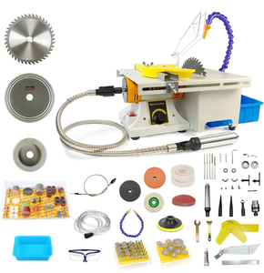 lot 17143 image: 750W Lapidary Rock Saw for Jewelry & Gemstone Cutting, 110V Lapidary Equipment Mini Table Saw for Jade Agate Wood Crafting, Wet Cutting & Polishing Machine for DIY Artisans - Retail $189