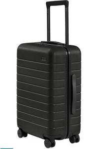 lot 17169 image: Away Carry-On Luggage, Lightweight Hardside Suitcase with Spinner Wheels, 22 Inch Airline Approved, TSA Lock, Jet Black - Retail $275