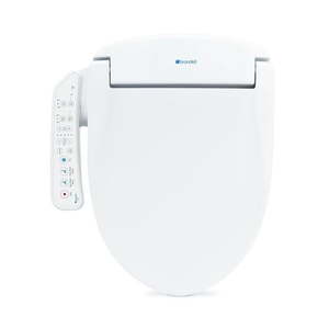 lot 17172 image: Brondell SE400-EW Swash SE400 Electric Bidet Toilet Seat With Heated Seat, Oscillating Stainless Steel Nozzle, Warm Air Dryer, Night Light, Gentle Close Lid, White Side Arm Control, Elongated - Retail $279