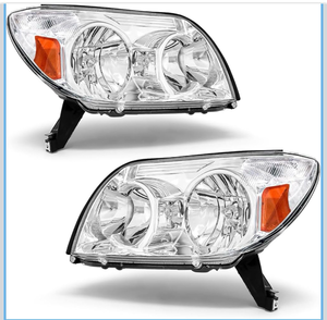 lot 17181 image: Headlight Assembly for Toyota 4Runner 2003 2004 2005�� 4 Door Limited, Sport, SR5 Utility�� Chrome Housing Amber Reflector Headlamp Replacement Pair - Retail $115