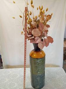 lot 17 image: Embossed Tin  with Amber Top 3ft tall