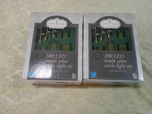lot 43 image: Trim A Home 100 LED Multicolor Icicle Light Set
