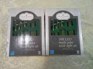 lot 44 image: Trim A Home 100 LED Multi-Color Icicle Light Set