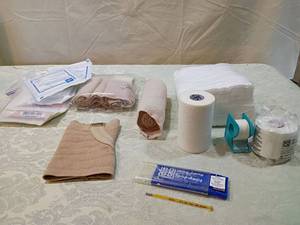 lot 63 image: Medical Supply Bundle with BD Thermometer and Bandages