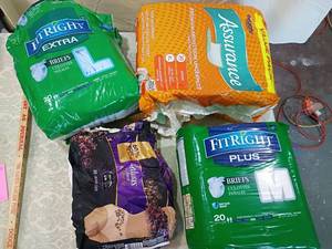 lot 87 image: Fit Right Adult Briefs Multi-Pack 4 partial packs