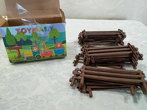 lot 91 image: Toymany Brown Building Fence Set