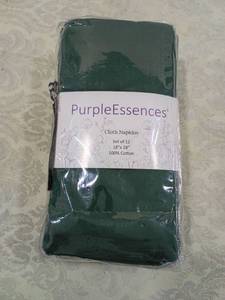 lot 92 image: PurpleEssences Green Cotton Napkins Set