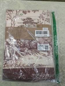 lot 106 image: Holy Jouy Brown Square Tablecloth