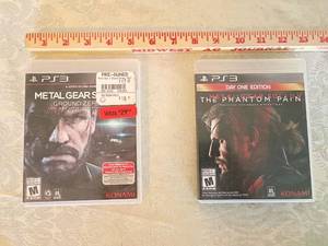 lot 134 image: Metal Gear Solid V The Phantom Pain  Ground Zeroes PS3 Bundle 2 games disc looked nice no scratches